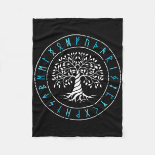 Cobertor De Velo Árvore Yggdrasil Da Vida Runas Vikingues Mitologia