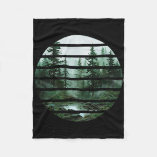 Cobertor De Velo Árvores da Floresta Vida Selvagem ao Ar Livre Retr