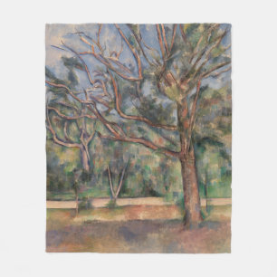 Cobertor De Velo Árvores e Estrada, Paisagem Pós-Impressionista