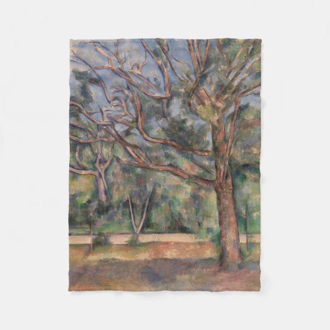 Cobertor De Velo Árvores e Estrada, Paisagem Pós-Impressionista (Frente)