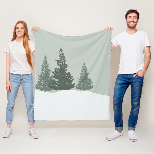 Cobertor De Velo Árvores Florestais Wonderland de inverno (In Situ)