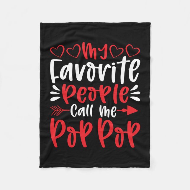 Cobertor De Velo As Minhas Pessoas Favoritas Chamam-me Poppop (Frente)