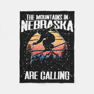 Cobertor De Velo As Montanhas De Nebraska Estão Chamando De Esqui E