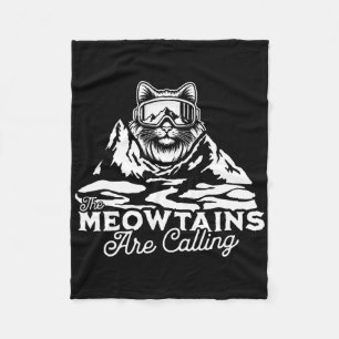 Cobertor De Velo As Montanhas Estão Chamando Snowboards Gatos Engra