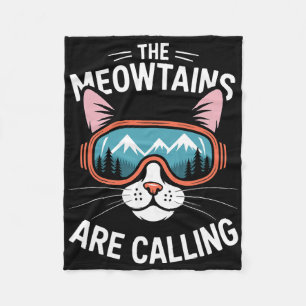 Cobertor De Velo As Montanhas Meow Estão Chamando Gato Divertido Fa