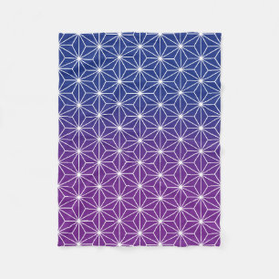 Cobertor De Velo Asanoha japonesa (grande escala) Azul e Roxo