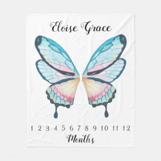 Cobertor De Velo Asas borboletas Milestone Blanket