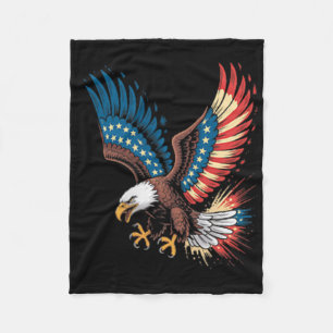 Cobertor De Velo Asas de Águia Americana Bandeira Americana Arte 4
