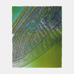 Cobertor De Velo Asas de dragonfly inseto próximo à natureza