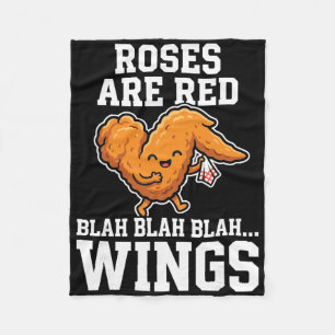 Cobertor De Velo Asas de Frango Buffalo Rosas São Vermelhas Dia Eng