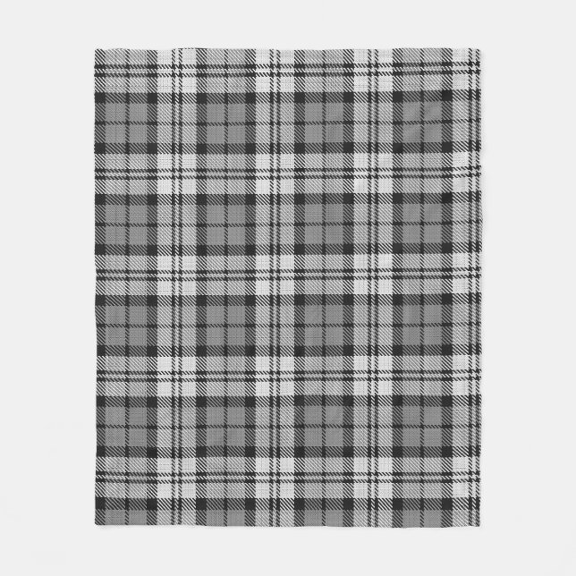 Cobertor De Velo Ash Cinza Blackwatch Campbell Tartan Xadrez (Frente)
