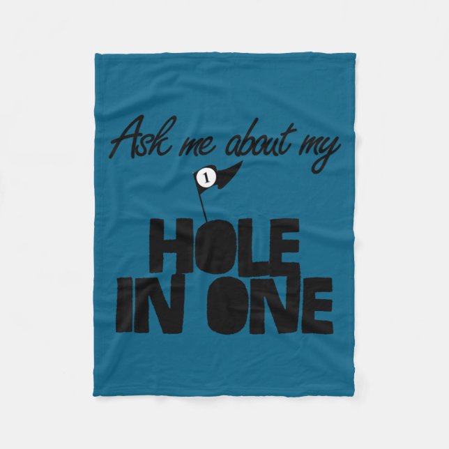 Cobertor De Velo Ask Me About My Hole In One Funny Golf  (Frente)