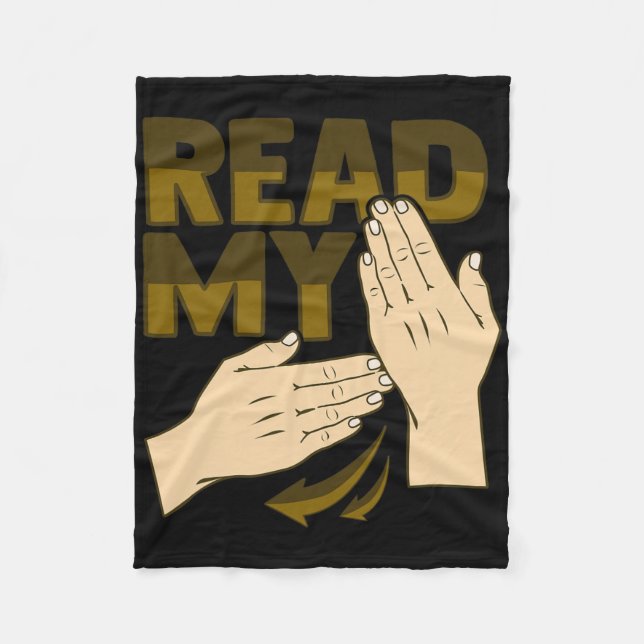 Cobertor De Velo Asl Hand Gesture Deaf Hearing Loss Awareness 12  (Frente)