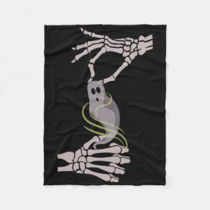 Cobertor De Velo Asl Skeleton Mãos Fantasma Spooky Halloween