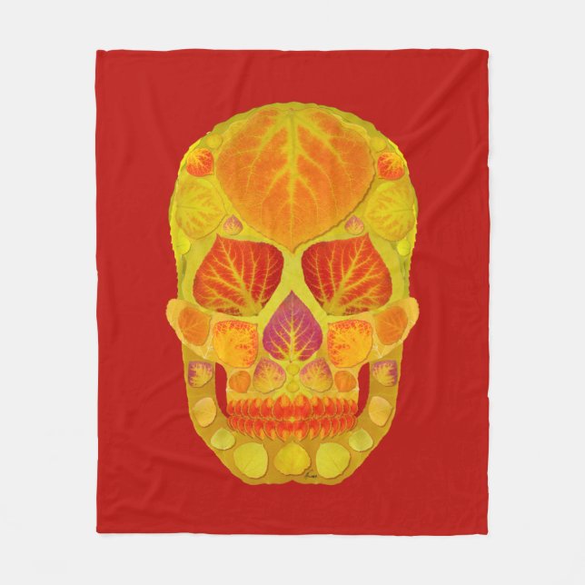 Cobertor De Velo Aspen Folha Crânio 13 (Frente)