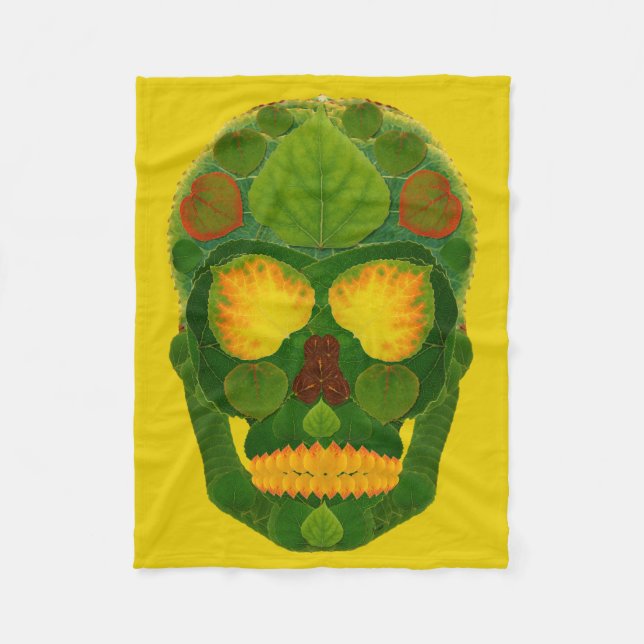 Cobertor De Velo Aspen Leaf Skull 9 (Frente)