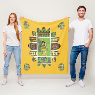 Cobertor De Velo Assírio Anunnaki Fleece Blanket