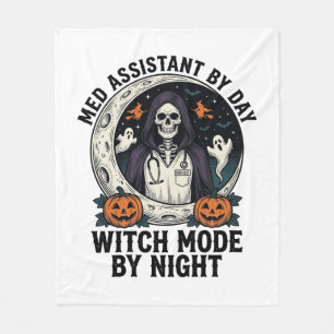 Cobertor De Velo Assistente Médico Bruxas de Halloween Gravura Vint