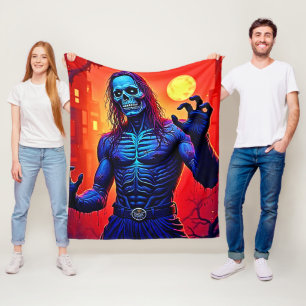 Cobertor De Velo Assombrando O Demônio Zombie Na Design Da Cidade