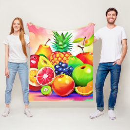 Cobertor De Velo Assórdio de Frutas Tropicais