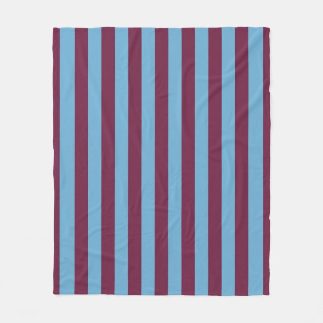 Cobertor De Velo Aston Villa stripes clube de futebol (Frente)