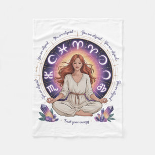 Cobertor De Velo Astrologia Meditação Yoga Exercício Zodíaco Crista