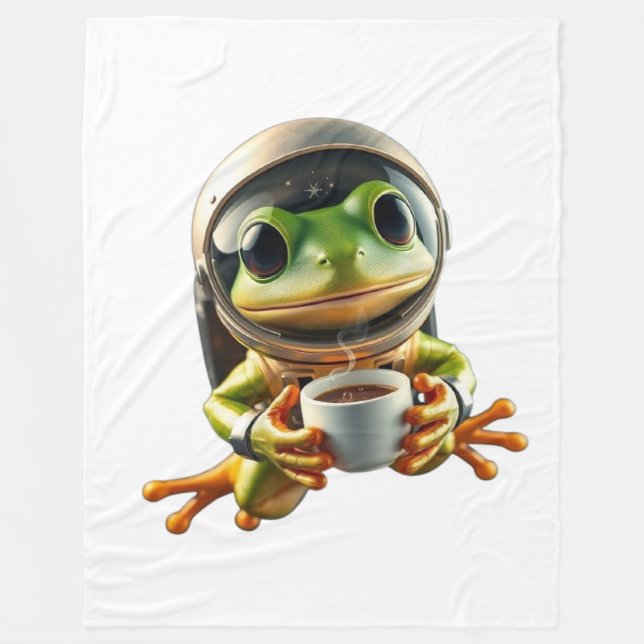 Cobertor De Velo Astronaut Frog (Frente)