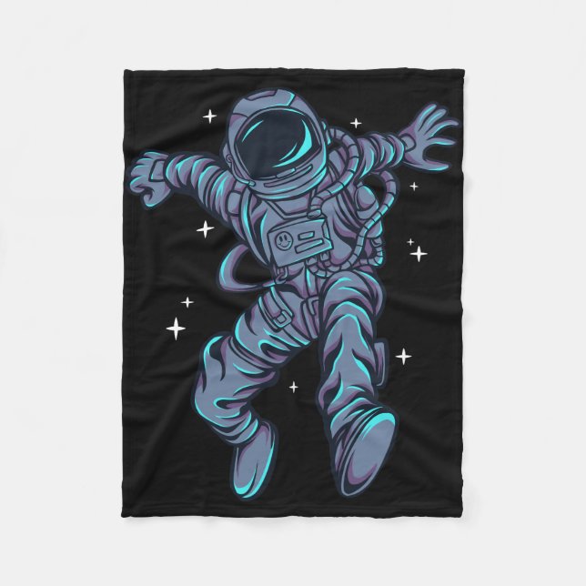 Cobertor De Velo Astronauta Astrostar No Espaço (Frente)