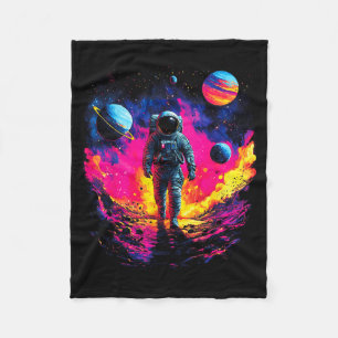 Cobertor De Velo Astronauta Caminhando No Explorador Espacial Do Es