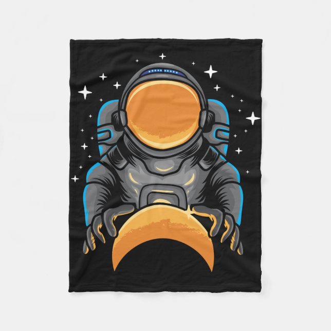 Cobertor De Velo Astronauta Controla Espaço (Frente)