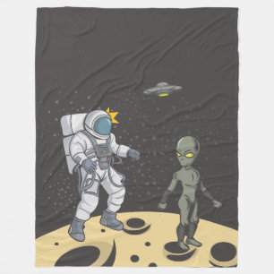 Cobertor De Velo Astronauta e alienígena