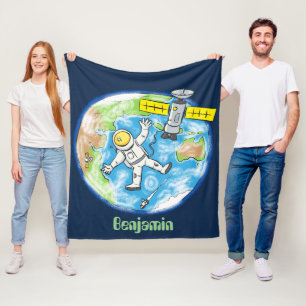 Cobertor De Velo Astronauta engraçado em desenhos animados do
