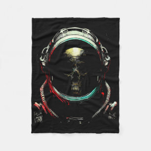 Cobertor De Velo Astronauta Ghost Skeleton - Malandro Halloween