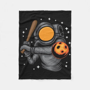 Cobertor De Velo Astronauta Jogando Baseball No Espaço