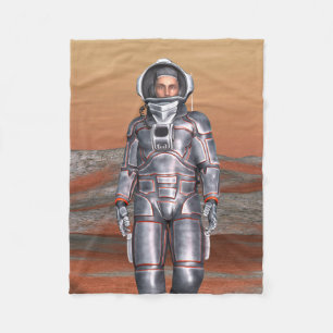 Cobertor De Velo Astronauta Mars - Explorador de Espaço no Planeta