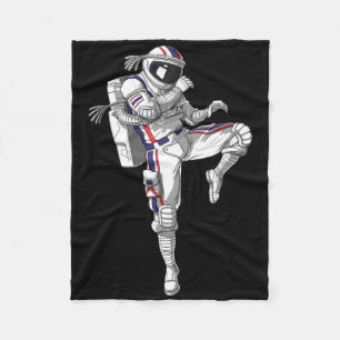 Cobertor De Velo Astronauta Muay Tailandês Boxando Karate Kickboxin