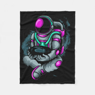 Cobertor De Velo Astronauta Segurando O Buraco Negro