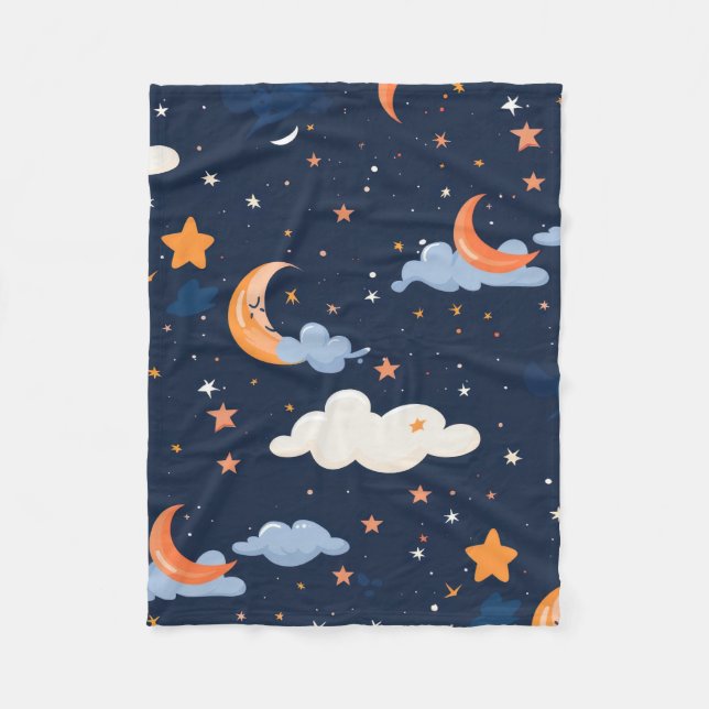 Cobertor De Velo Astronomia em papel padrão celestial (Frente)