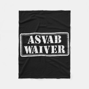Cobertor De Velo Asvab Waiver Veterano Militar Humor Funny Asvab Wa