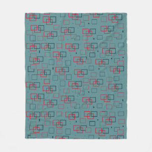 Cobertor De Velo Ataque Vermelho e Teal Quadrado