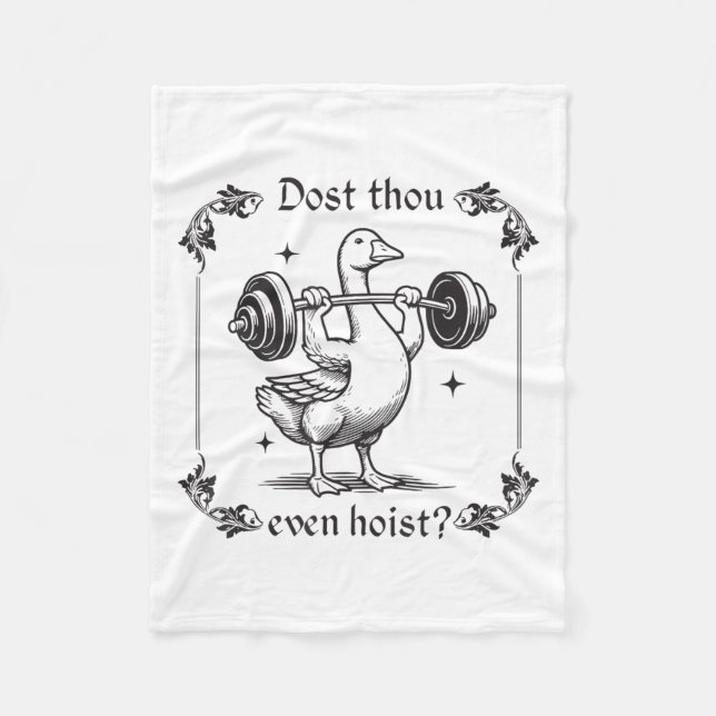 Cobertor De Velo Até Mesmo Hoist_ Funny Medieval Gyout Workout G (Frente)