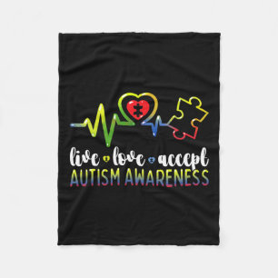Cobertor De Velo Atenção ao Amor ao Vivo Aceita Autismo