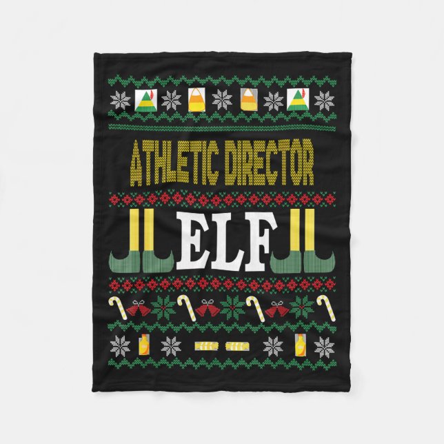 Cobertor De Velo Athletic Director Elf Funny Christmas Gift  (Frente)