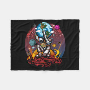 Cobertor De Velo Atlas Astronauta Segurando a Terra Marte Galáxia C