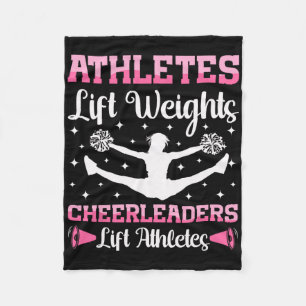 Cobertor De Velo Atletas de Cheerleading Cheer Levantam Pesos Cheer
