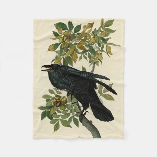 Cobertor De Velo Audubon Raven Bird Classic Trabalho de arte (Frente)