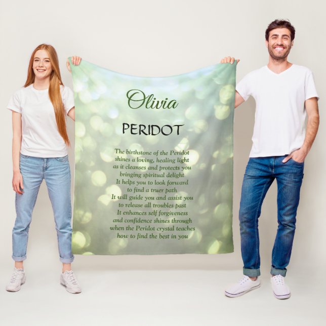 Cobertor De Velo August Birthstone Peridot design (In Situ)