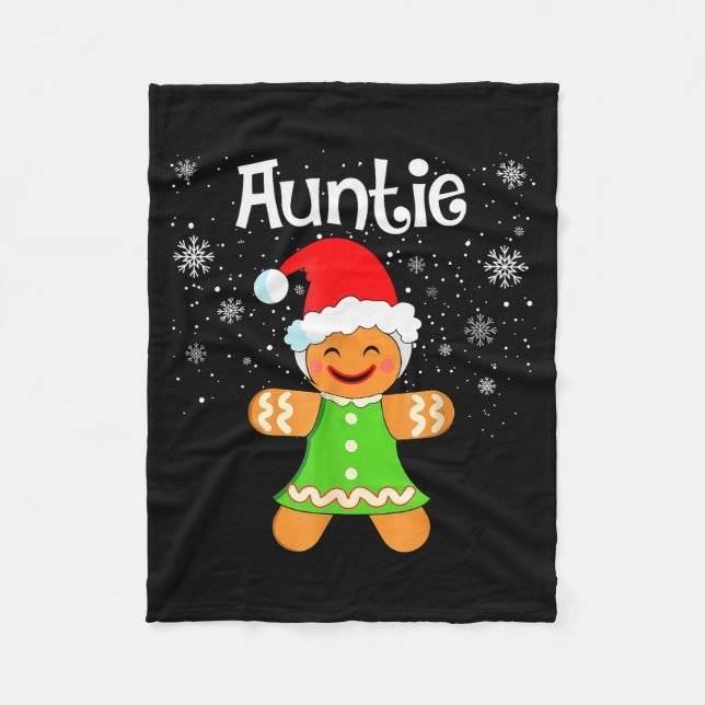 Cobertor De Velo Auntie Gingerbread Family Matching Christmas Women (Frente)