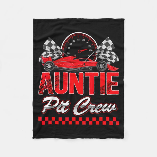Cobertor De Velo Auntie T Crew Racing Family Race Car Birthday Boy  (Frente)