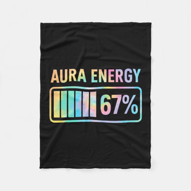 Cobertor De Velo Aura Energy 67 Funny Six Seven Meme Gen Alpha Slan (Frente)